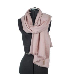 Bebe women's soft pink fringe shawl‎ wrap scarf